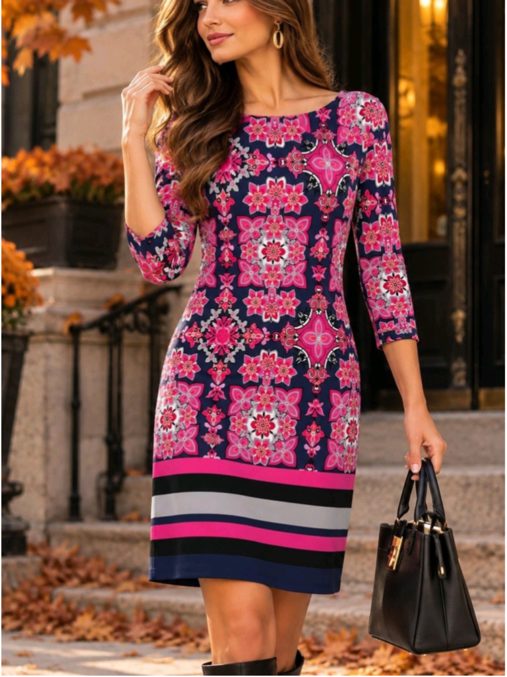 Vince Camuto Dress 4 Casual Preppy Coquette Floral Romantic Feminine Chic Party